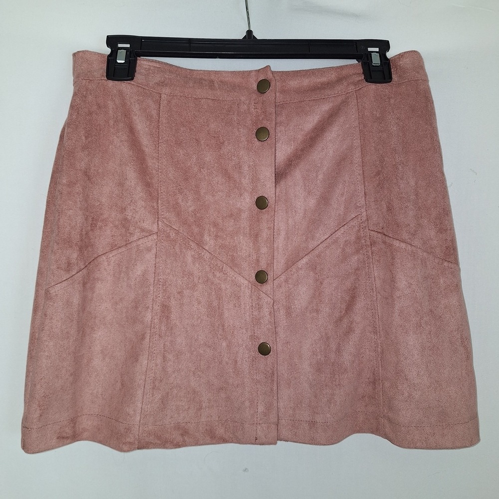 Whimsycore Western Soft Coquette Women's She & Sky Mini Skirt M  Faux Suede